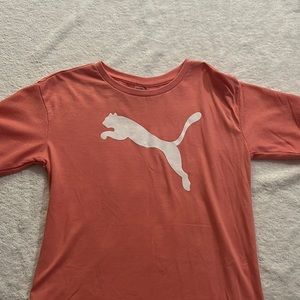 Puma- Women’s Pink and White Short Sleeve Tee Shirt